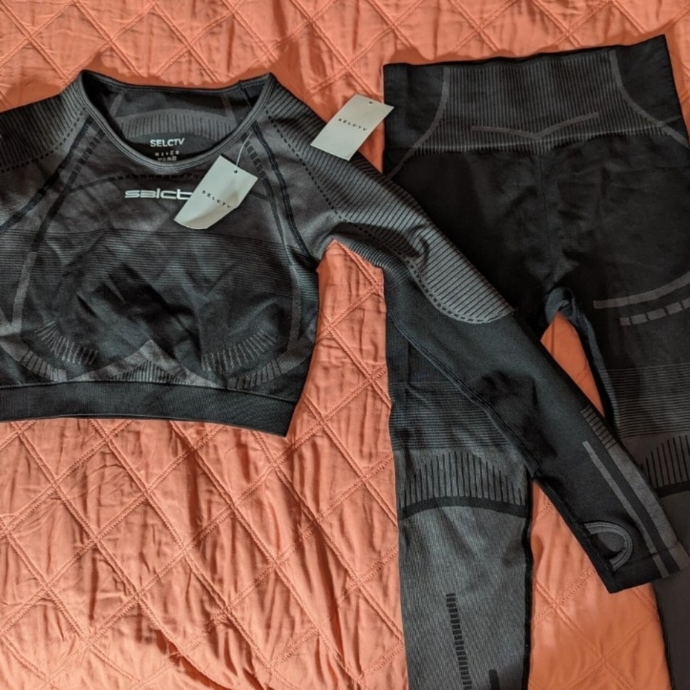 Black and Gray Selecty Activewear Set